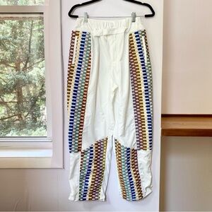 New Free People Movement Wide-Leg Track Pants White Large